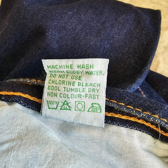 Vintage 80's 90's Deadstock Gitano Dark Blue Straight Leg Jeans Sz. 30 - Picture 8 of 12